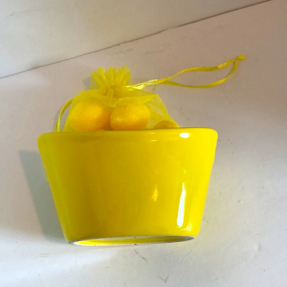 BOWL of LEMON Soaps for Bathroom or Kitchen Sink  GIFT SET